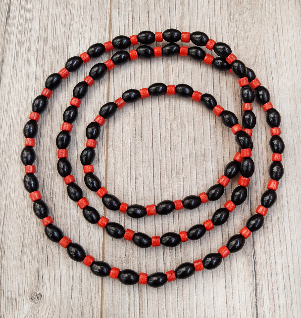 Намисто Безкінечність червоно-чорне, фото 1