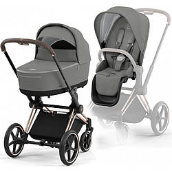 Cybex Priam 4.0 коляска 2 в 1 Pearl Grey шасі Rosegold