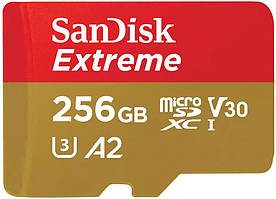 Карта пам'яті SanDisk microSD  256GB C10 UHS-I U3 R190/W130MB/s Extreme V30 Baumar - Порадуй Себе