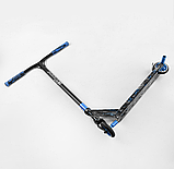 Самокат трюковий Best Scooter BS з принтом, ПЕГИ+HIC, Синій 77566, фото 3