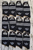 Мужские носки Adidas Адидас 41-45 размер высокие набор 12 пар черные и белые высокого качества