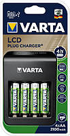 Зарядний пристрій VARTA LCD Plug Charger + Акумулятор NI-MH AA 2100 мАг, 4 шт. Baumar - Порадуй Себе