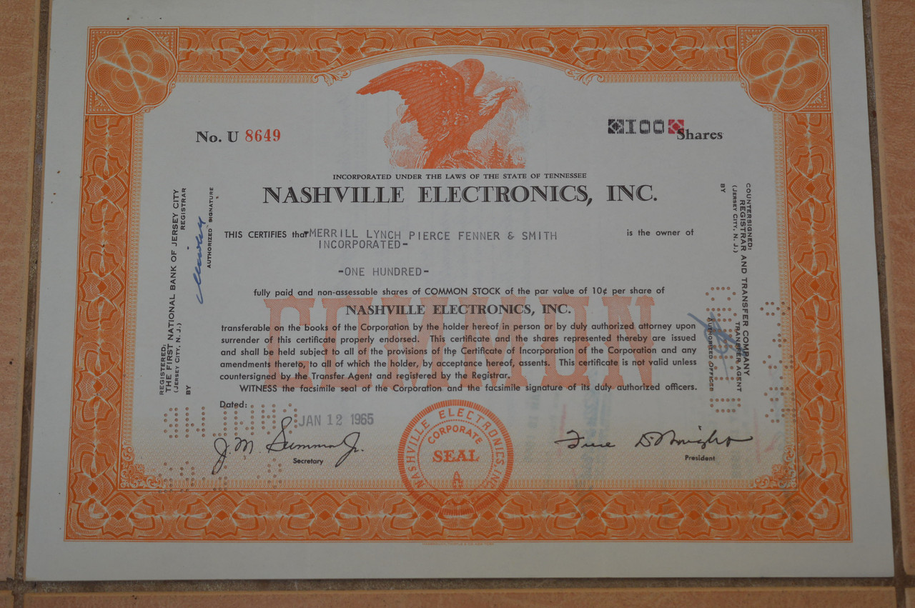 Акція. США. 1965 рік No8649 (Б-1)