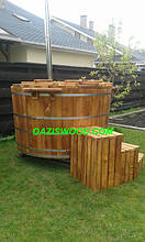 Офуро, японська лазня, фурако з термодерева - термососна. Для 4-5 осіб. Розмір 180х120см