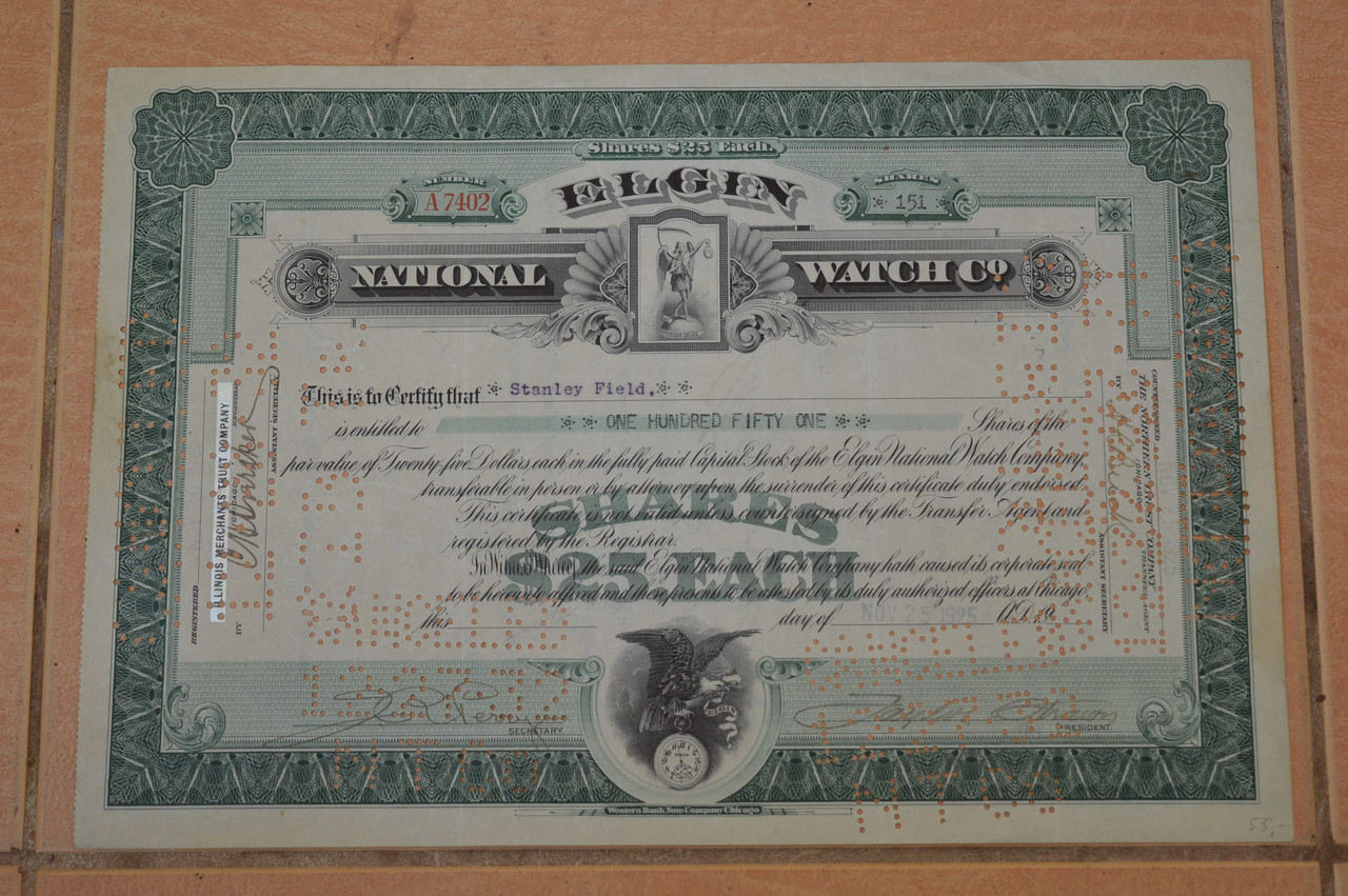 Акція. США. 1925 рік No7402 (Б-1)