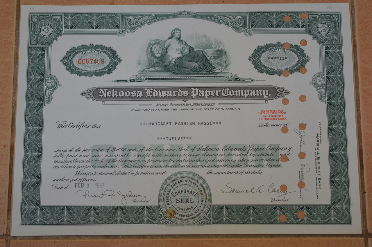 Акція. США. 1967 рік No7409 (Б-1)