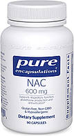 НАК (N-ацетил-1-цистеїн) 600 мг, NAC (N-Acetyl-l-Cysteine), Pure Encapsulations, 90 капсул