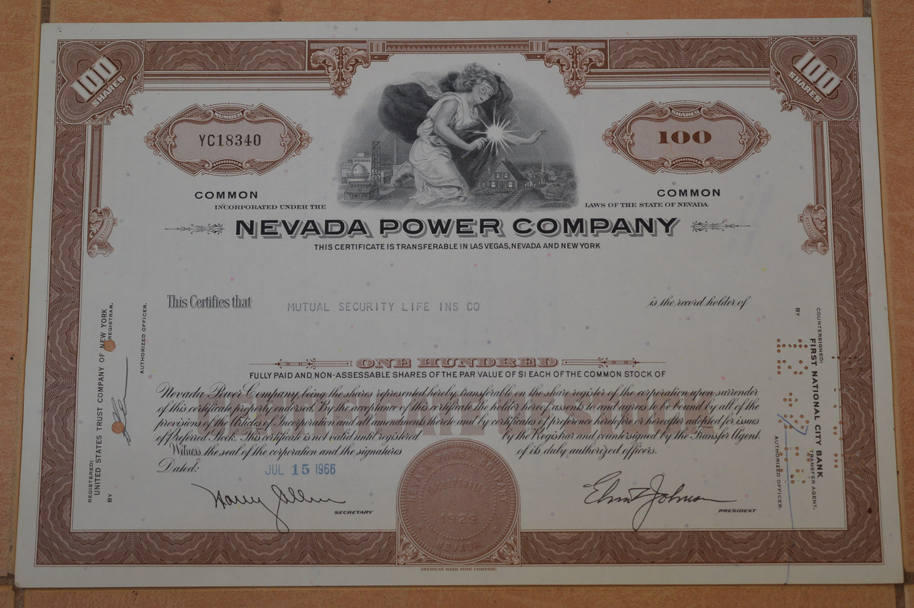 Акція. США. 1966 рік No8340 (Б-1)