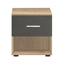 Тумба приліжкова Франческа Дуб сонома/Антрацит Модерн