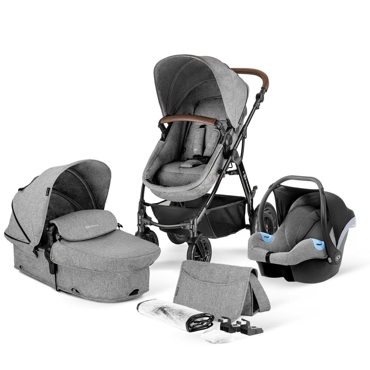 Універсальна коляска 3 в 1 Kinderkraft Moov Gray Melange (KKWMOOVGRYM0NC)