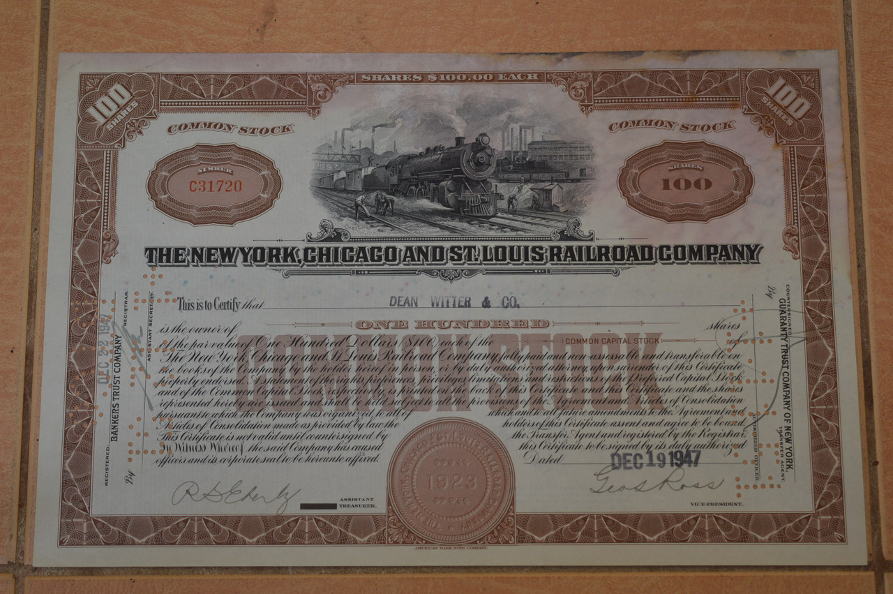 Акція. США. 1947 рік No100 (Б-1)