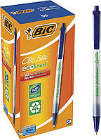 Выдвижные шариковые ручки BIC Clic Stic ECOlutions со средним кончиком (1,0 мм) – синие, 45 шт. Упаковка повре