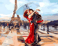 Картина на цветном холсте по номерам Babylon Premium Париж - город влюбленных 40x50см в коробке (NBQ 1431)