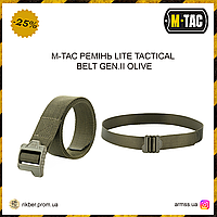 M-Tас ремень LITE TACTICAL  BELT GEN.II OLIVE, тактический ремень, армейский ремень, военный ремень олива