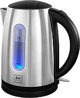 Чайник Melitta 10180-02 Prime Aqua, 1.7л, сріблястий/черный