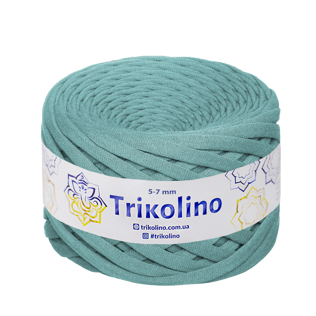 Трикотажна пряжа Trikolino, 5-7 мм., 100 м., Полин, нитки для в'язання