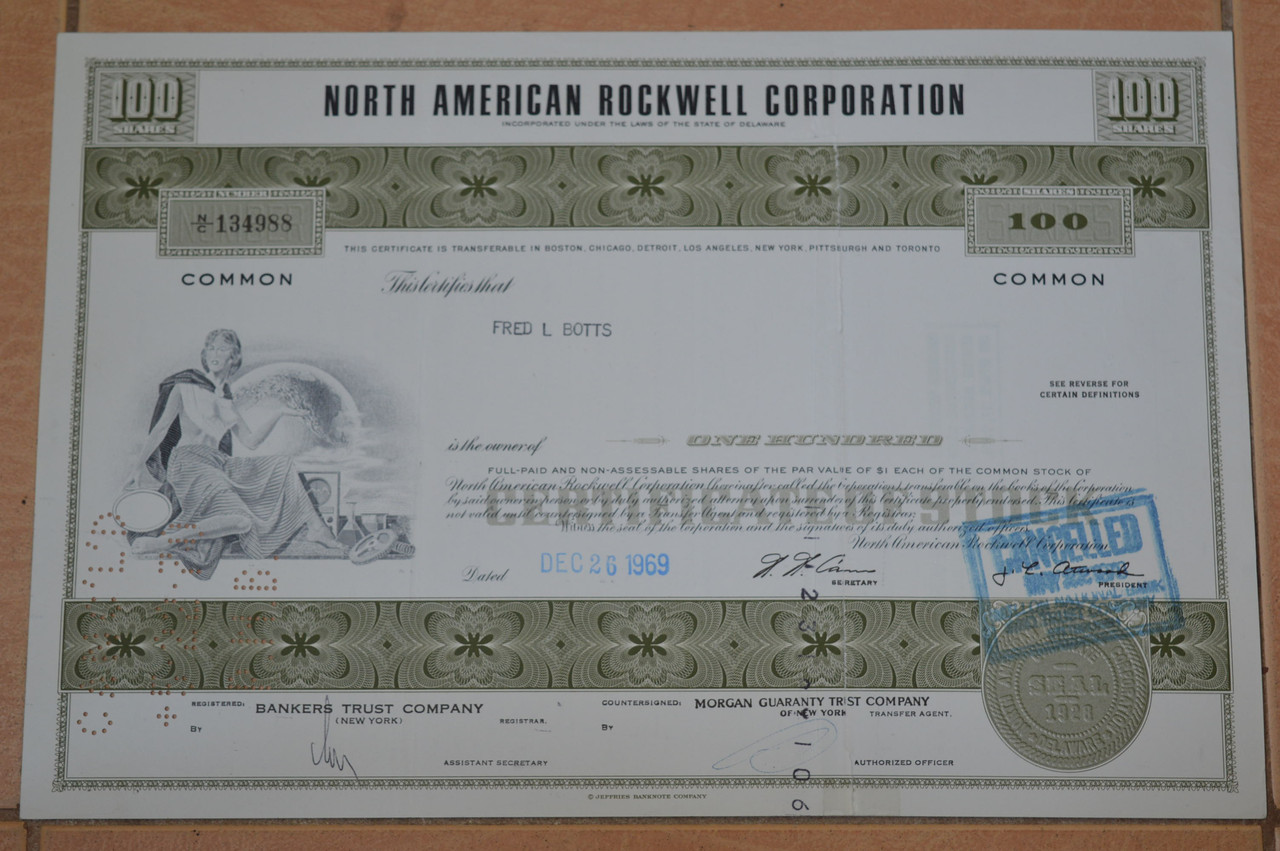 Акція. США. 1969 рік No4988 (Б-1)