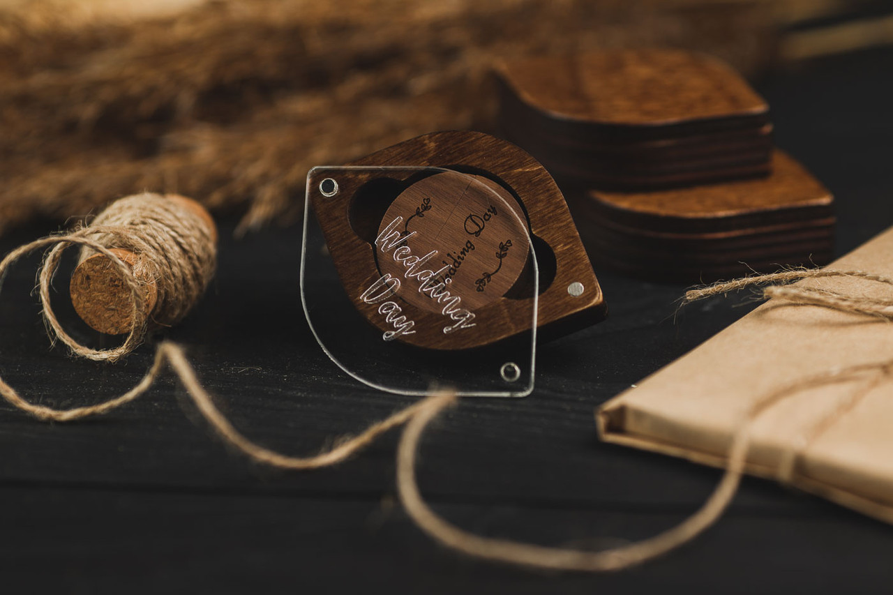 Дерев'яна коробочка Leaf Mini Glass