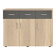 Комод 3Д3Ш Франческа Дуб сонома/Антрацит Модерн