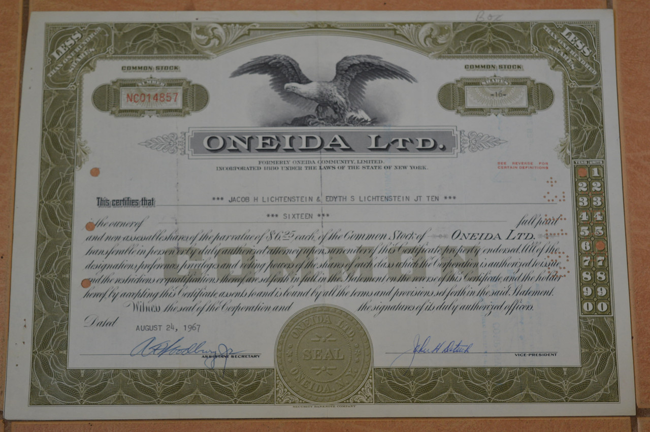 Акція. США. 1967гід No4857 (Б-1)