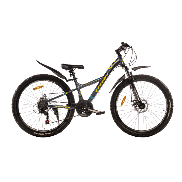 CrossBike Велосипед Titan CALYPSO 26"13" Сірий-Жовтий