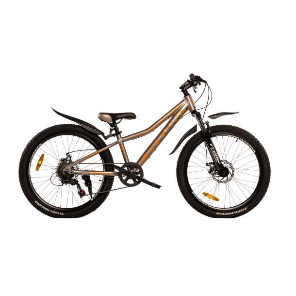 CrossBike Велосипед Titan DRONE 24"11" Сірий-Жовтогарячий