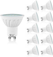 Светодиодные лампы LAMPAOUS GU10 Холодный белый 5 Вт, 50 Вт Замена галогенных ламп GU10, угол луча 120°