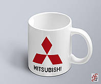 Чашка с принтом авто логотип Mitsubishi (02010102009)