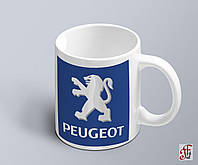 Чашка с принтом авто логотип Peugeut (02010102011)
