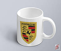 Чашка с принтом авто логотип Porsche (02010102013)