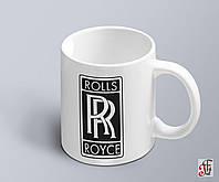 Чашка с принтом авто логотип Rolls Royce (02010102014)