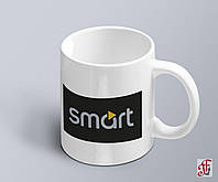 Чашка с принтом авто логотип Smart (02010102017)