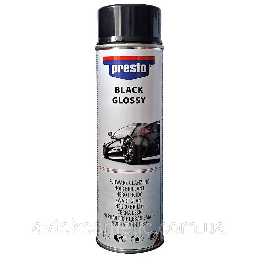 Presto Black Glossy - чорна акрилова глянцева емаль, фото 1