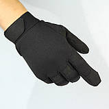 Рукавиці тактичні текстильні чорного кольору, розмір L Код 68-0115, фото 4