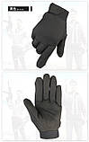 Рукавиці тактичні текстильні чорного кольору, розмір L Код 68-0115, фото 5