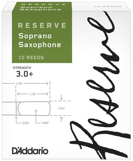 Тростини для сопрано саксофона D'Addario Reserve — Soprano Sax #3.0+ — 10 Pack, фото 1