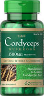 Кордицепс лікувальні гриби, Cordyceps Mushroom, Puritan's Pride, 750 мг, 60 капсул