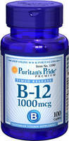 Витамин В-12, цианокобаламин, Vitamin B-12, Puritan's Pride, 1000 мкг, 100 капсул