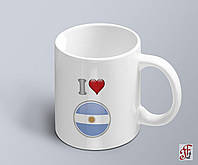Чашка с принтом я люблю Аргентину с изображением флага  (02010109006)