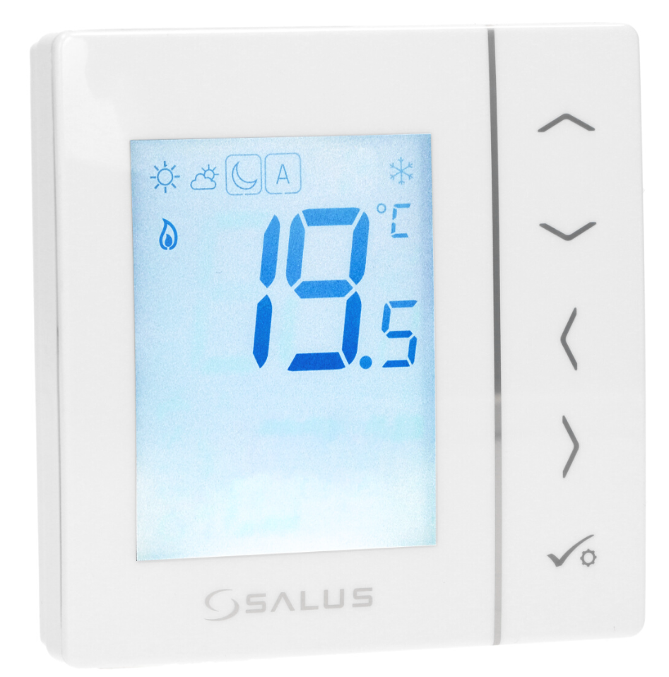 Провідний електронний терморегулятор Salus VS35W прихованого монтажу, фото 1