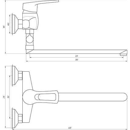 Змішувач для ванни Domino Sirius DSV-108, фото 3