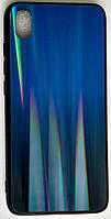 Силиконовый чехол "Стеклянный Shine Gradient" Xiaomi Redmi 7A (Deep blue) # 10