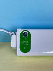 Вакууматор, побутовий вакуумний пакувальник Freshpack Pro New EL-G-88, салатовий, фото 5