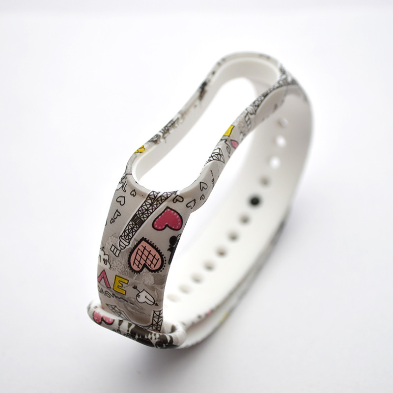 Ремінець до Xiaomi Mi Band 5/Mi Band 6/Mi Band 7 Kids Design White №2, фото 1