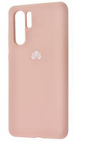 Силиконовый чехол защитный "Original Silicone Case" для Huawei P30 Pro пудровый