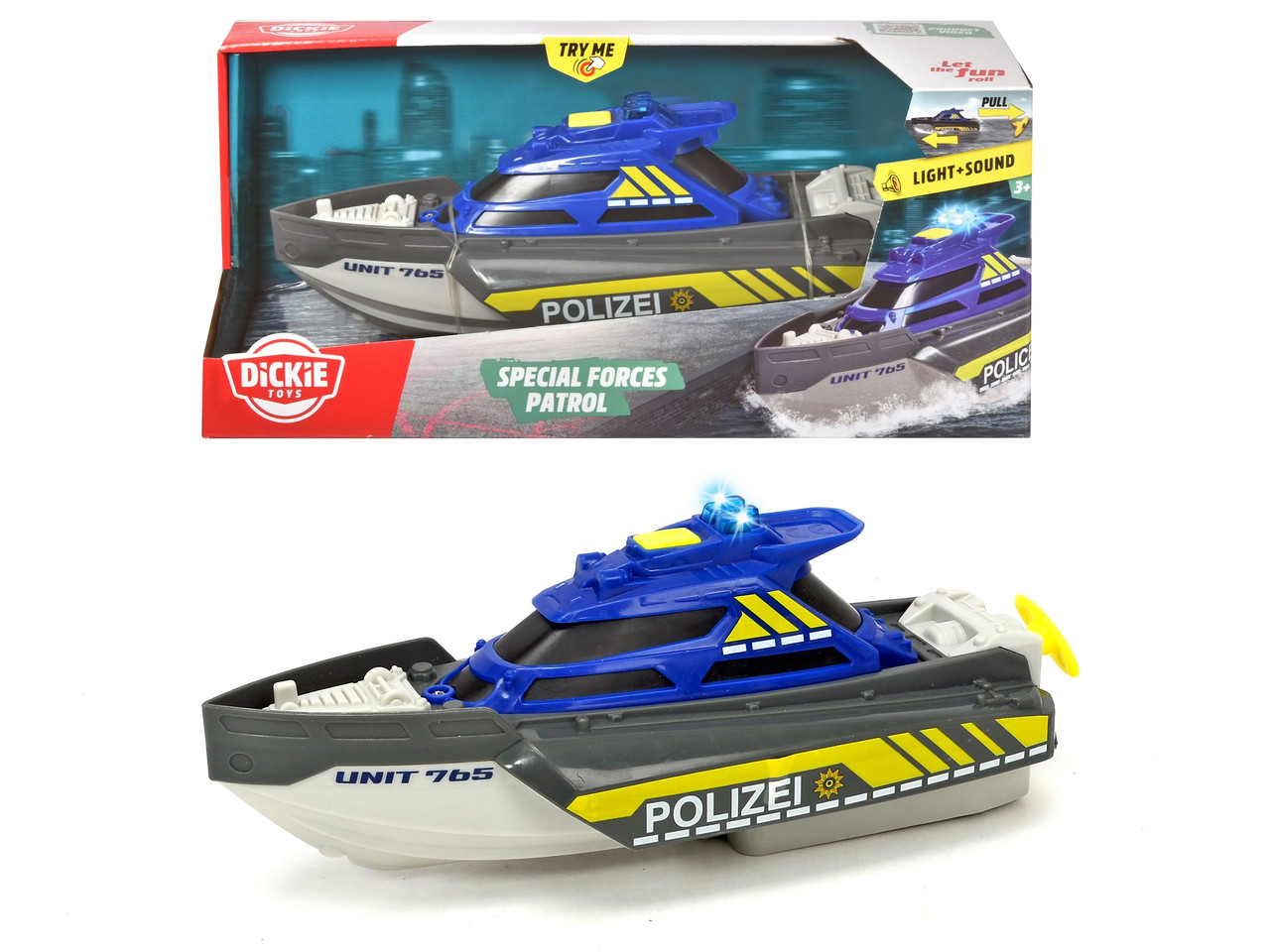 Іграшковий катер Dickie Toys SOS Сили особливого призначення зі звуковими та світловими ефектами 24 см (3714010)