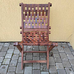 Розкладне крісло-стілець із дерева — дерев'яний розкладний стільчик (висота 79 см, ширина 50 см)