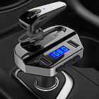 FM-модулятор з Bluetooth та USB, HER8 + Гарнітура / Автомобільний ФМ-трансмітер з MP3, WMA та FLAC, фото 2