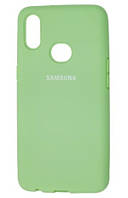 Силиконовый чехол защитный "Original Silicone Case" для Samsung A107 / A10S светло-зеленый