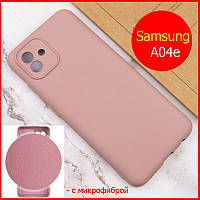 Чохол Silicone Case для Samsung Galaxy A04e (A042) рожевий PINK, Оригінальний силіконовий чохол до самсунг а04е